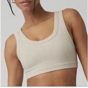 Alo Wellness Bra Size Medium Heather Oatmeal